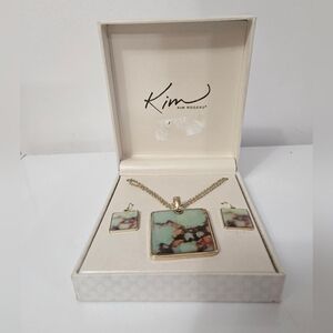NWT! Kim Rogers Gold and Turquoise Jewelry Set!